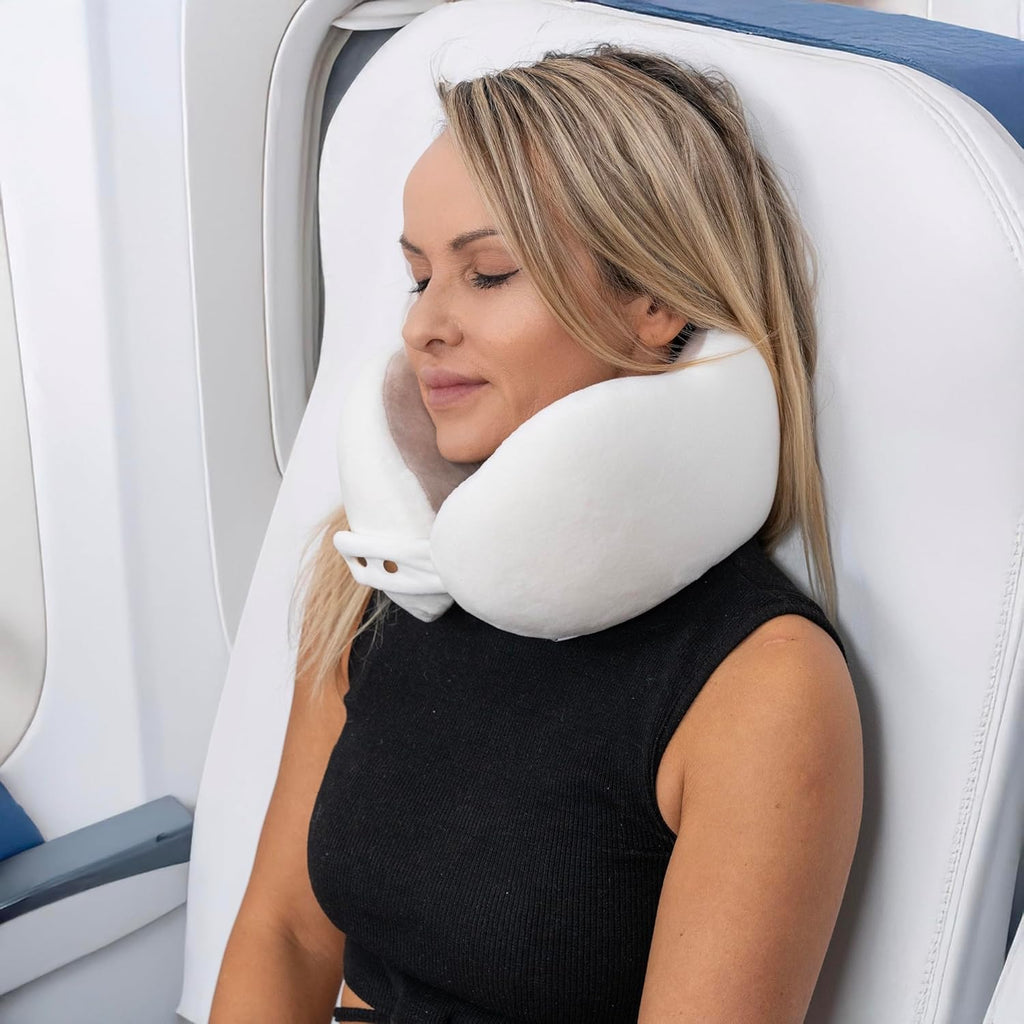 Women's Small Fitted Neck Pillow for Traveling, Memory Foam Travel Pillow, Travel Neck Pillows for Airplanes, Travel Essentials for…