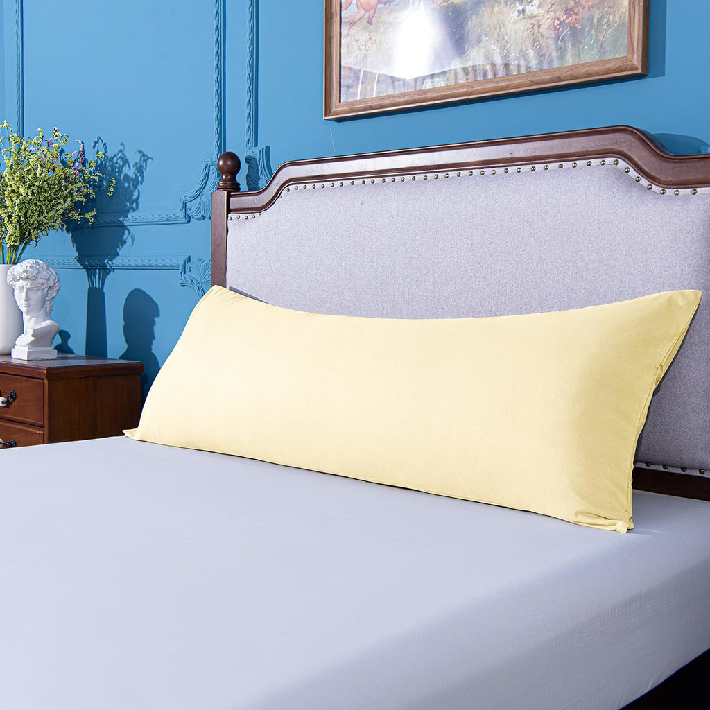 Ntbay Body Pillowcase - Brushed Microfiber 20x54 Pillowcase - Soft, Wrinkle-Free, Fade-Resistant, Stain-Resistant, Ivory Body Pillow Cover…