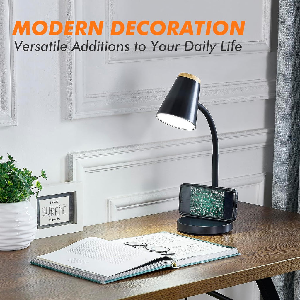 WelcometoEJIAXIN EJIAXIN Desk Lamp for College Dorm Room - Small LED Desk Lamp Touch Dimmable Reading Light for Home Office - Adjustable Fl…