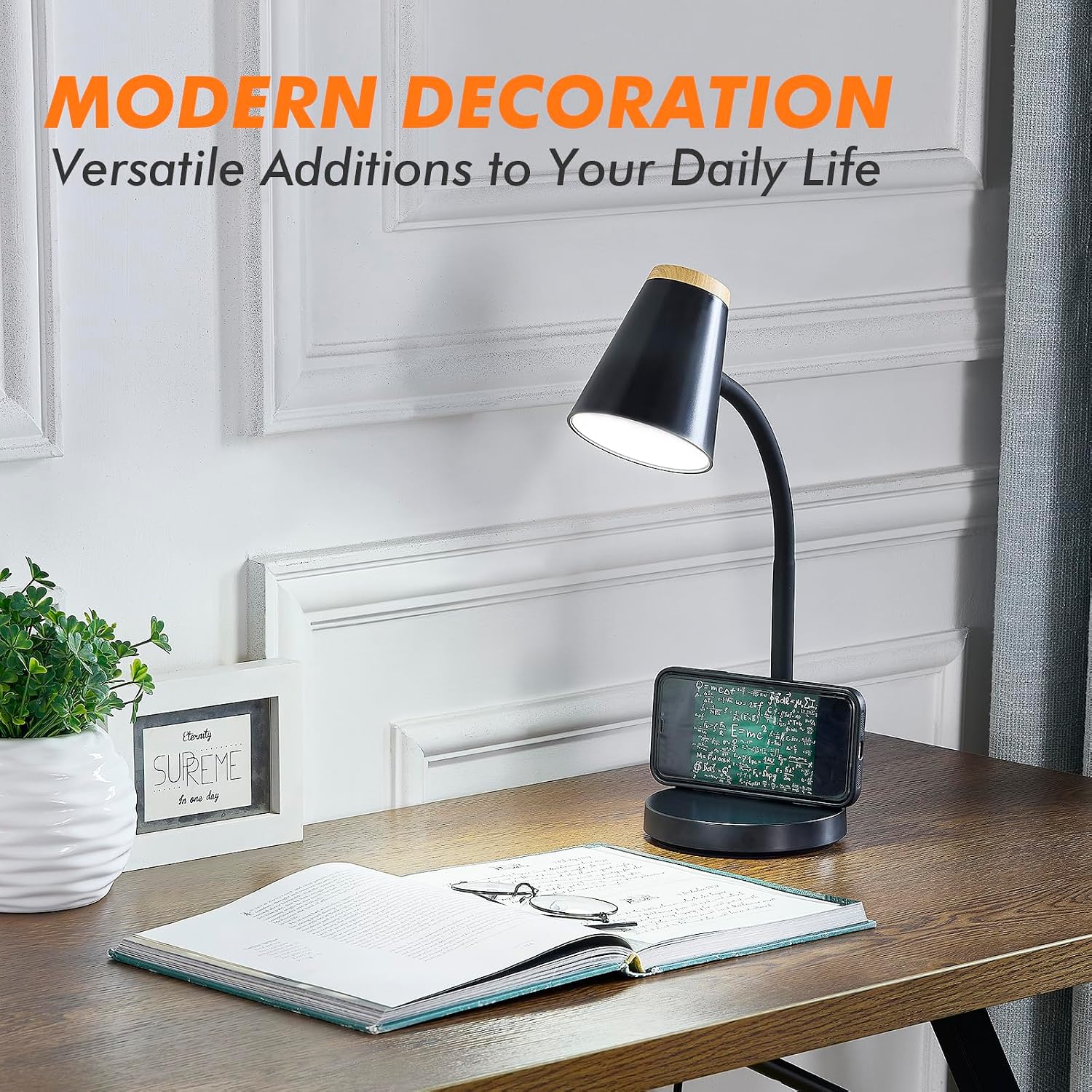 WelcometoEJIAXIN EJIAXIN Desk Lamp for College Dorm Room - Small LED Desk Lamp Touch Dimmable Reading Light for Home Office - Adjustable Fl…