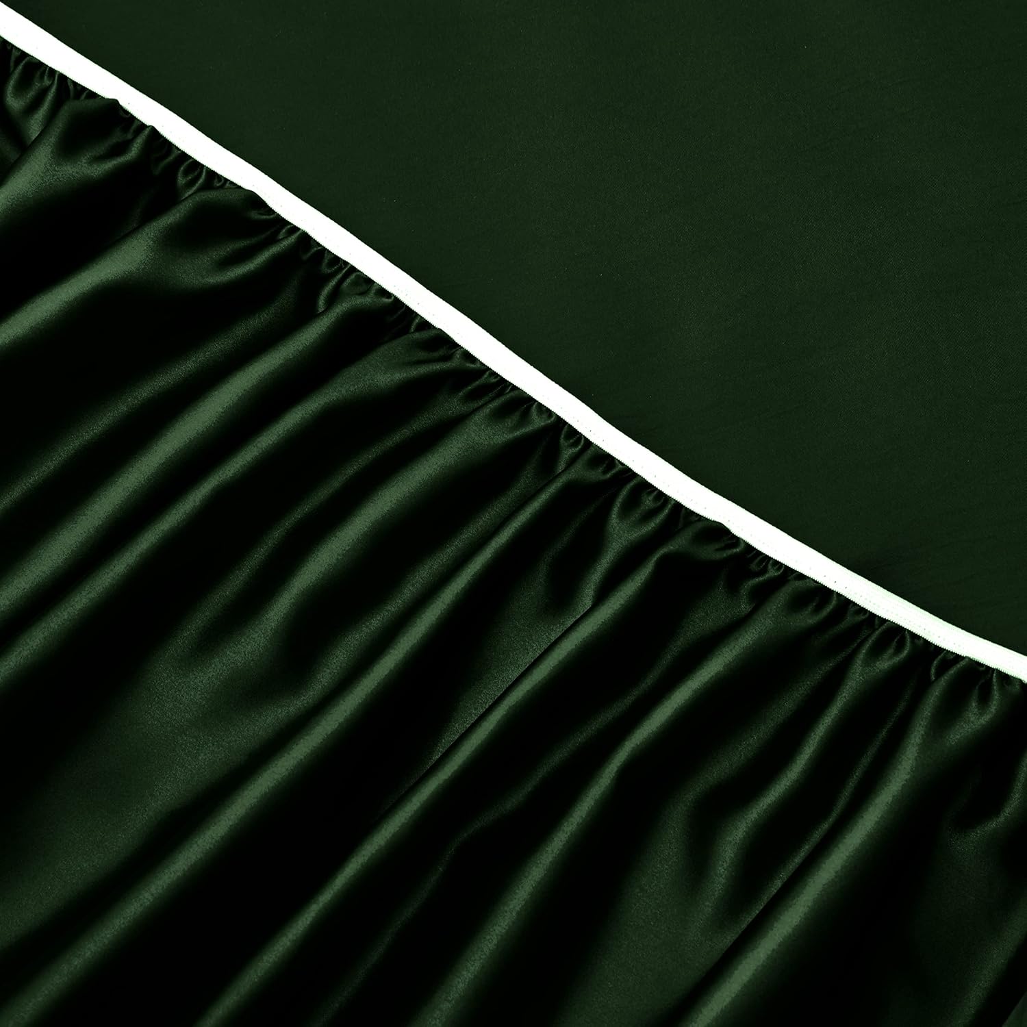 Horbaunal 6 Piece Satin Sheet Set King Size Luxury Silky & Soft Emerald Green Satin King Bed Sheet Set with 16" Deep Pocket, 1 Fitted Sheet…