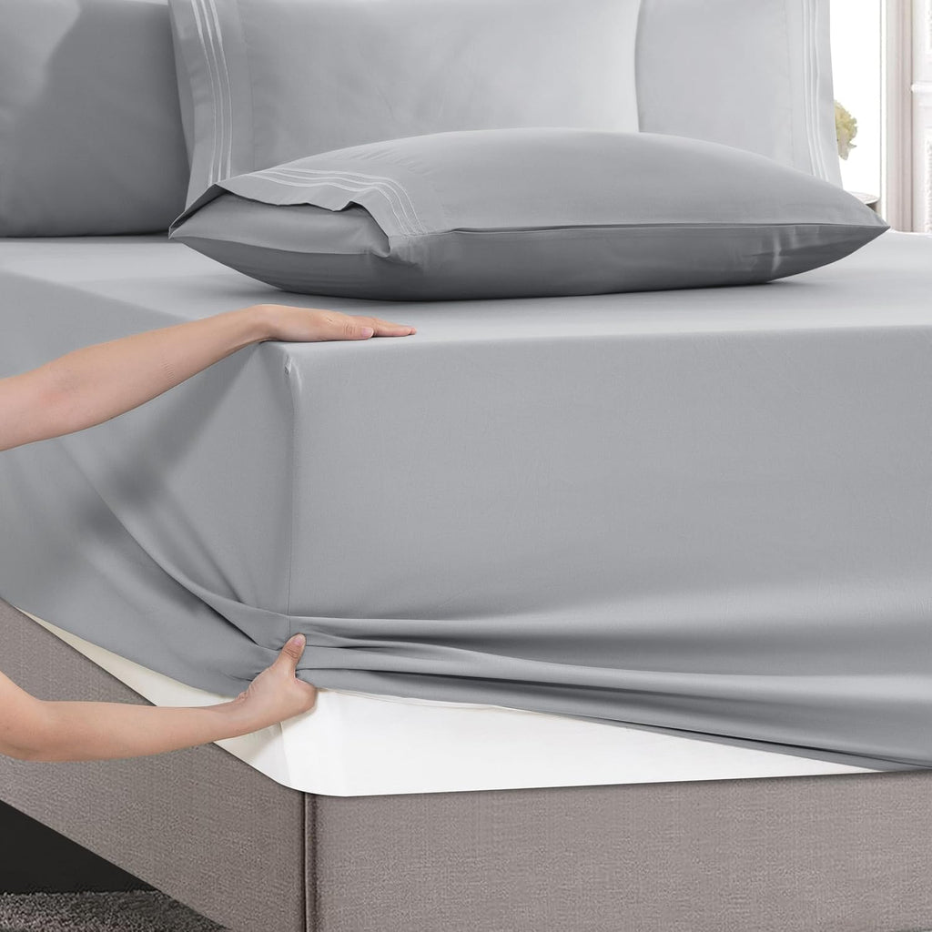 MocassiLuxuryBedding Mocassi Luxury 4-Piece Sheet Set, Ultra Soft 1800 Hotel Quality Microfiber Sheet Set, Fits Mattresses Up to 18 to 24 I…