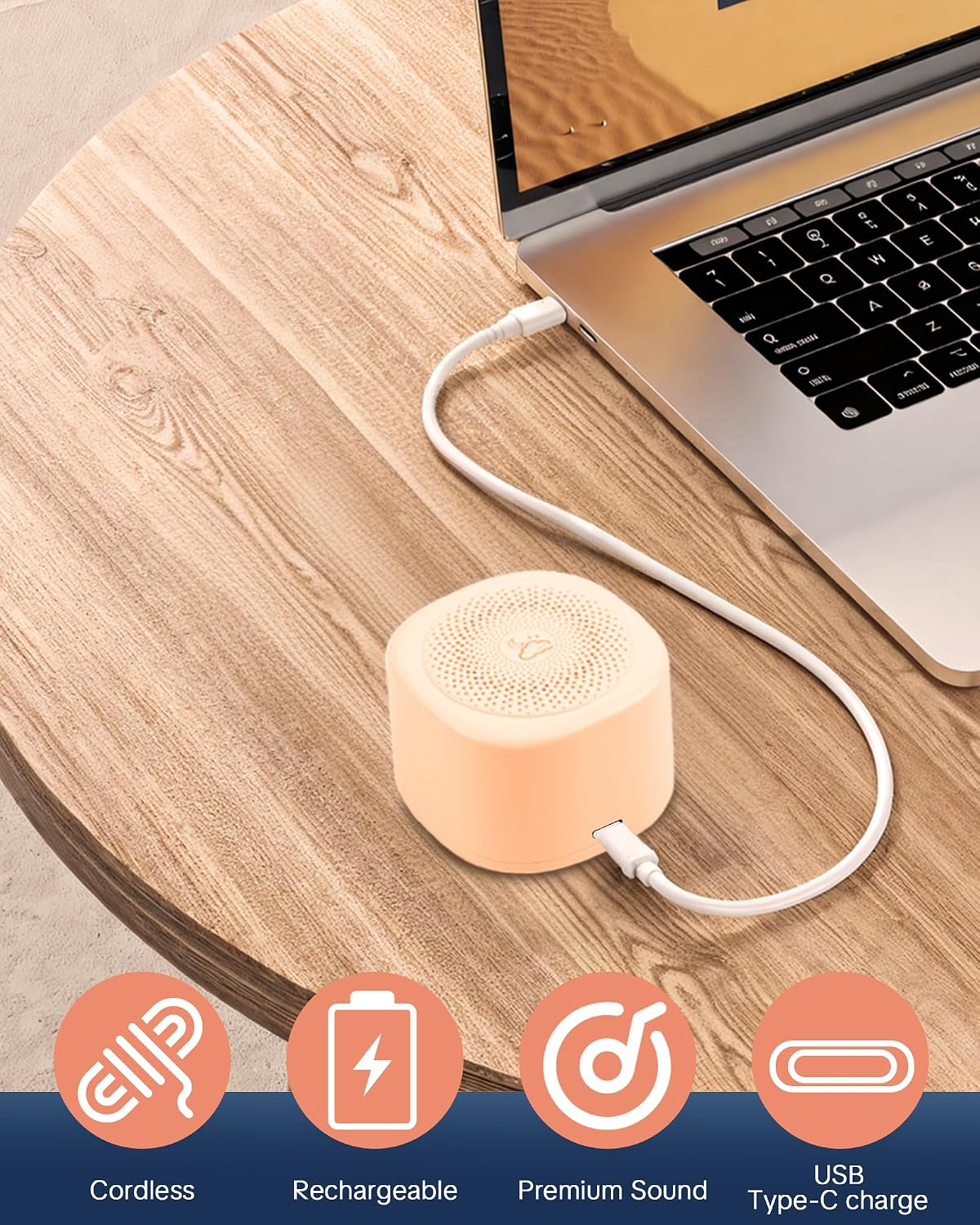 YONSEN Travel White Noise Sound Machine 20 Sounds, Portable Sound Machine for Adults Sleep, Mini with Adjustable Volume, 3…