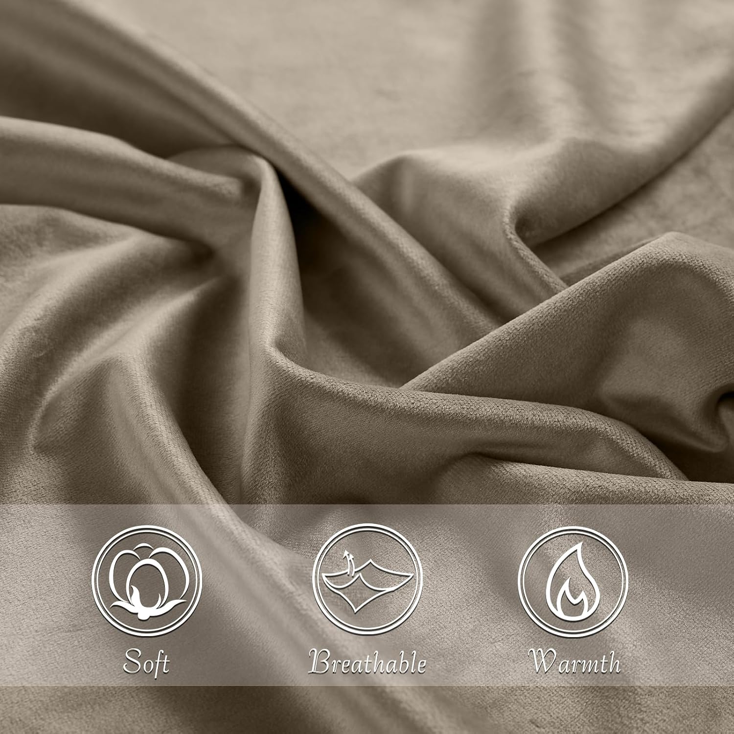 StangH Soft Velvet Pillowcase Bed Pillow Cover for Hair and Skin, Queen Size (Camel Beige, 20 x 30 inches) Set of 2, Luxury Warm Pillow Cov…