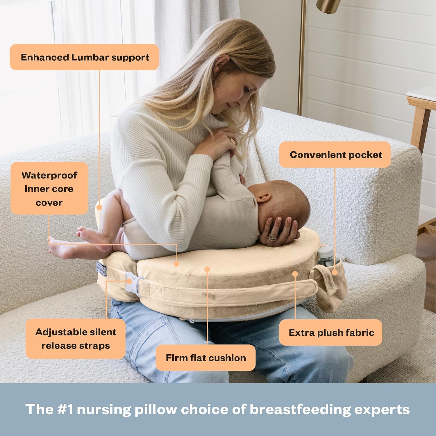 My Brest Friend Super Deluxe Nursing Pillow - Enhanced Comfort & Ergonomic Breastfeeding Pillow for Ultimate Support For Mom & Baby…