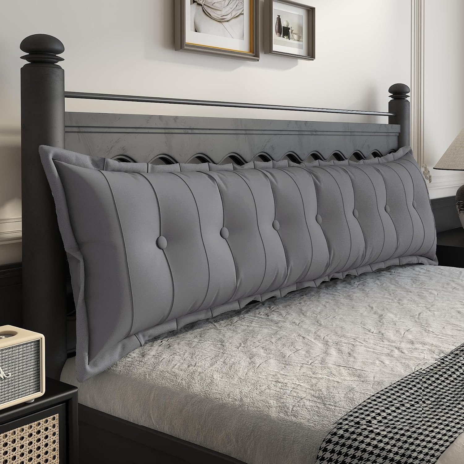 JohnearHomeFashionDecorLife Johnear Large Headboard Pillow Cotton Linen Daybed Cushion Backrest Bolster Pillow Support Positioning Bed Sofa…