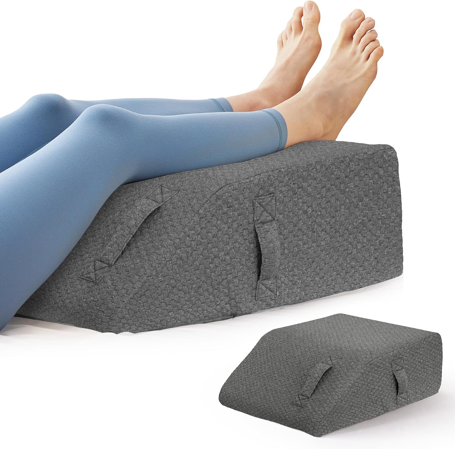 EnjoyaBetterLifeFromHere BIEEZZK Leg Pillow Elevation Blood Circulation, Leg Elevating Pillows for After Surgery, Sleeping, Memory Foam Wed…