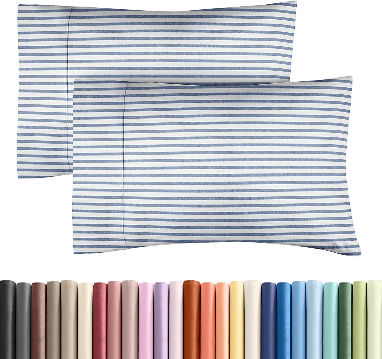 Queen Pillow Cases Set of 2 - Ultra Soft Hotel Quality Pillowcase Covers - Comfy, Cozy & Wrinkle Free - Shrinkage and Fade Resistant…