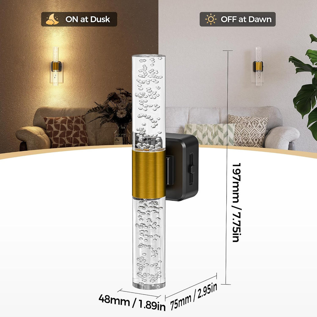 DORESshop LED Night Light, Rotating Night Lights Plug into Wall, Auto Light Sensor Nightlight Dimmable, 3000K Soft Light, LED Acrylic…