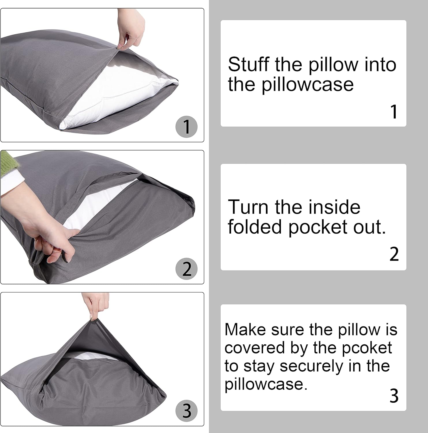 Ntbay King Pillowcase Set - 2 Pack Brushed Microfiber 20x40 Pillowcases - Soft, Wrinkle-Free, Fade-Resistant, Stain-Resistant, Pale Orange…