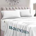 MocassiLuxuryBedding Mocassi King Size 4-Piece Bed Sheet Set - 1800 Hotel Quality Microfiber 18-24 Inches Extra Deep Pocket Fitted Sheet- L…