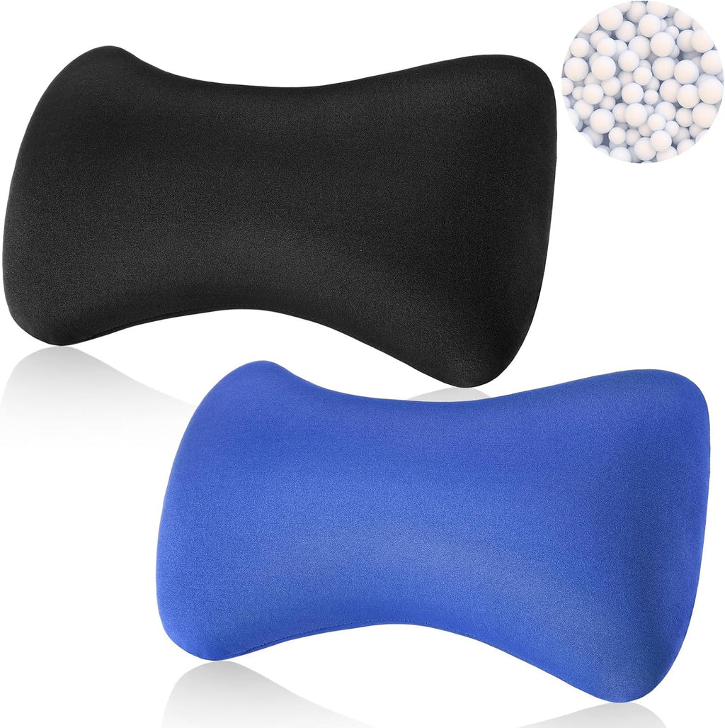 Thyle 2 Pack Bead Neck Pillow Small Bone Shape Neck Support Cushion for Bed Sofa Travel Soft Pillow for Home Sleeping Headrest and Lumbar…
