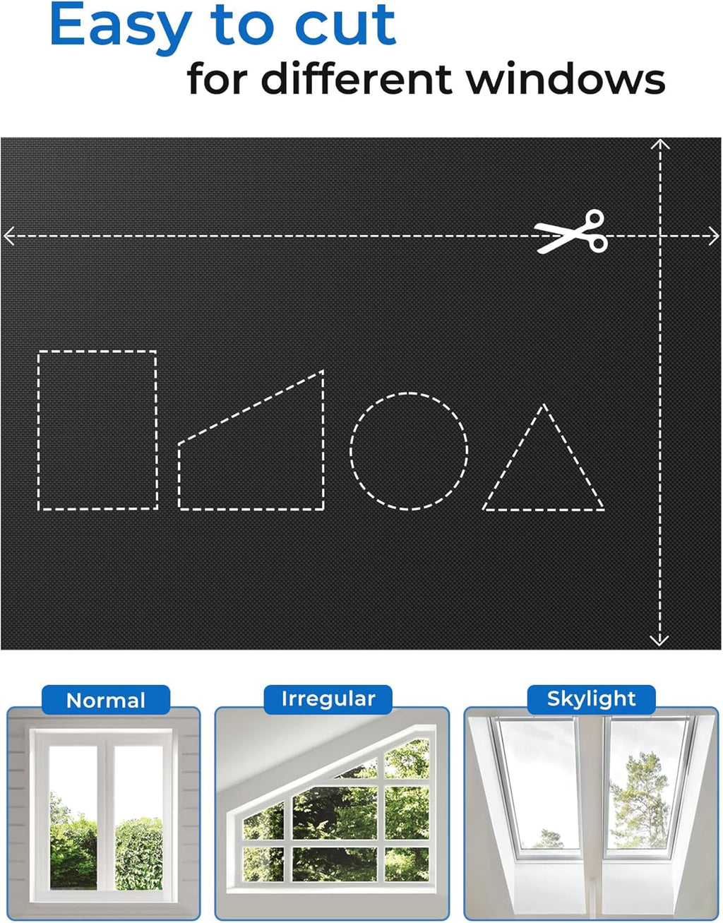 Sumobaby Blackout Curtains for Bedroom Portable 28"x48", No Drill Black Out Shades with Upgraded Hook&Loop Tapes,100% Blackout Window…