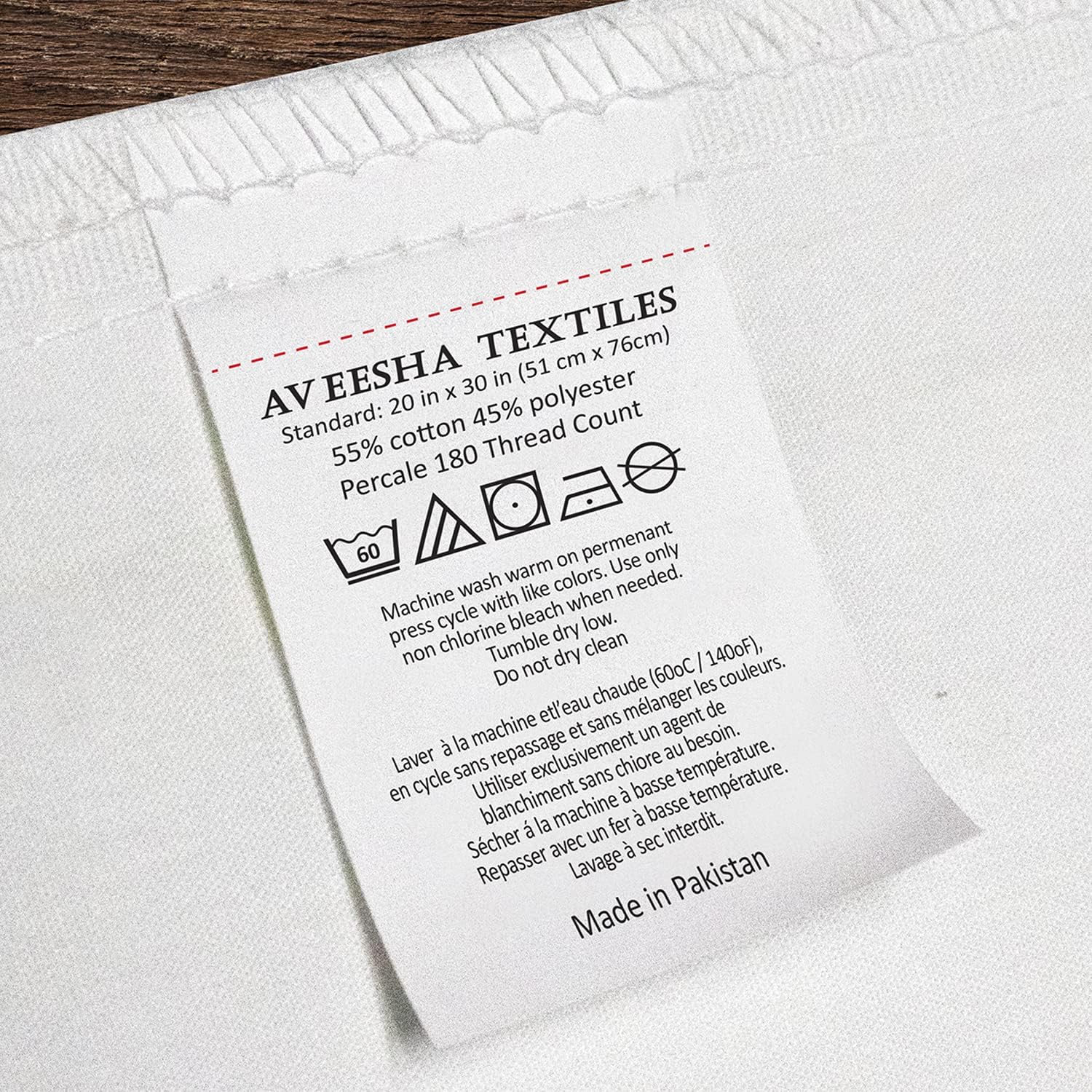 Aveesha 12 Pack Poly Cotton Pillow Cases - King Size White Pillowcases - 180 Thread Count Percale Weave Pillow Covers - Perfect for Home…