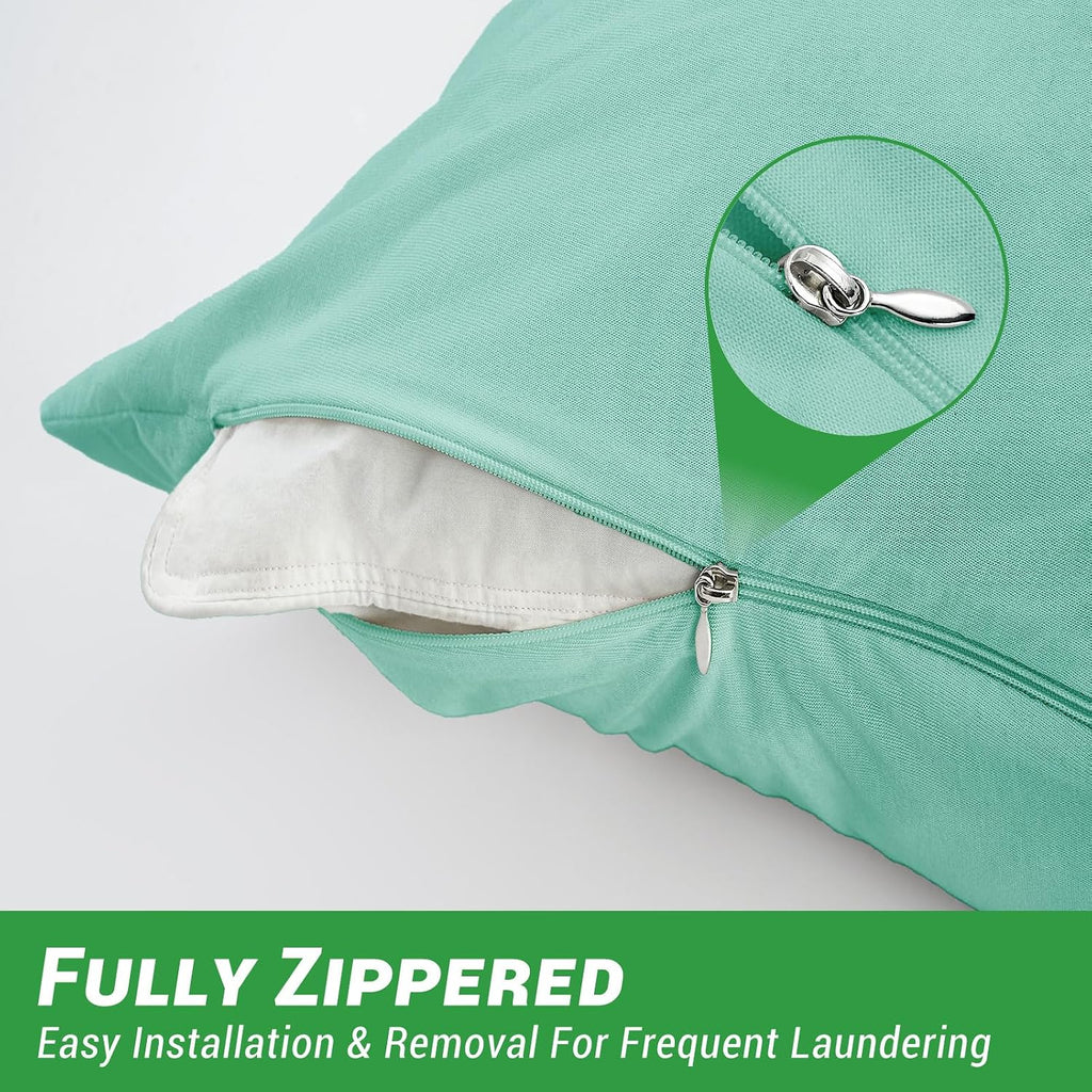 Gogreen Bamboo Rayon Waterproof Pillow Protector, Breathable Pillow Cover, Cooling Pillow Case Protector with Zipper, Super Soft Pillow Cas…