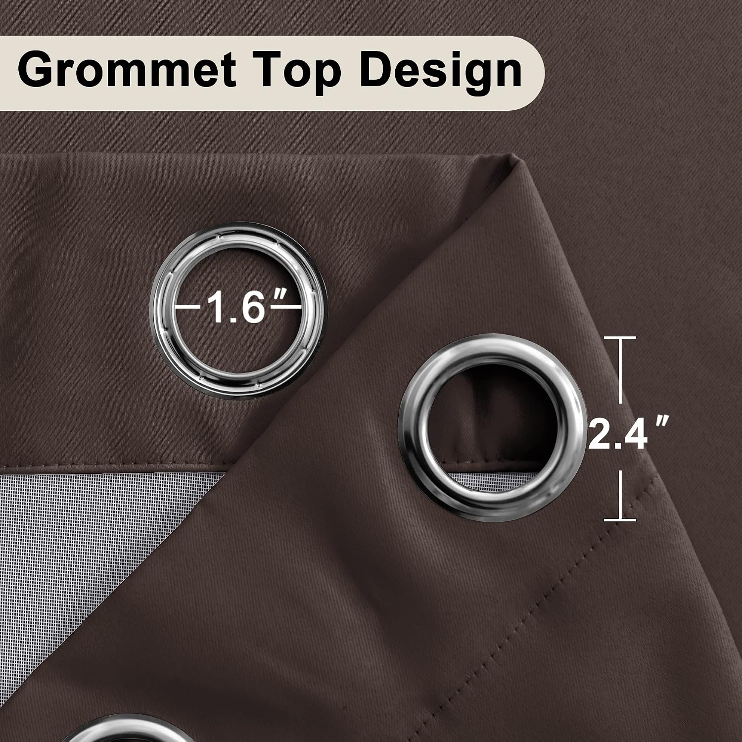 Xwzo 100% Blackout Curtains 54 Inches Long with Tiebacks- Thermal Insulated & Energy Efficiency Window Draperies Grommet Top with Black Lin…