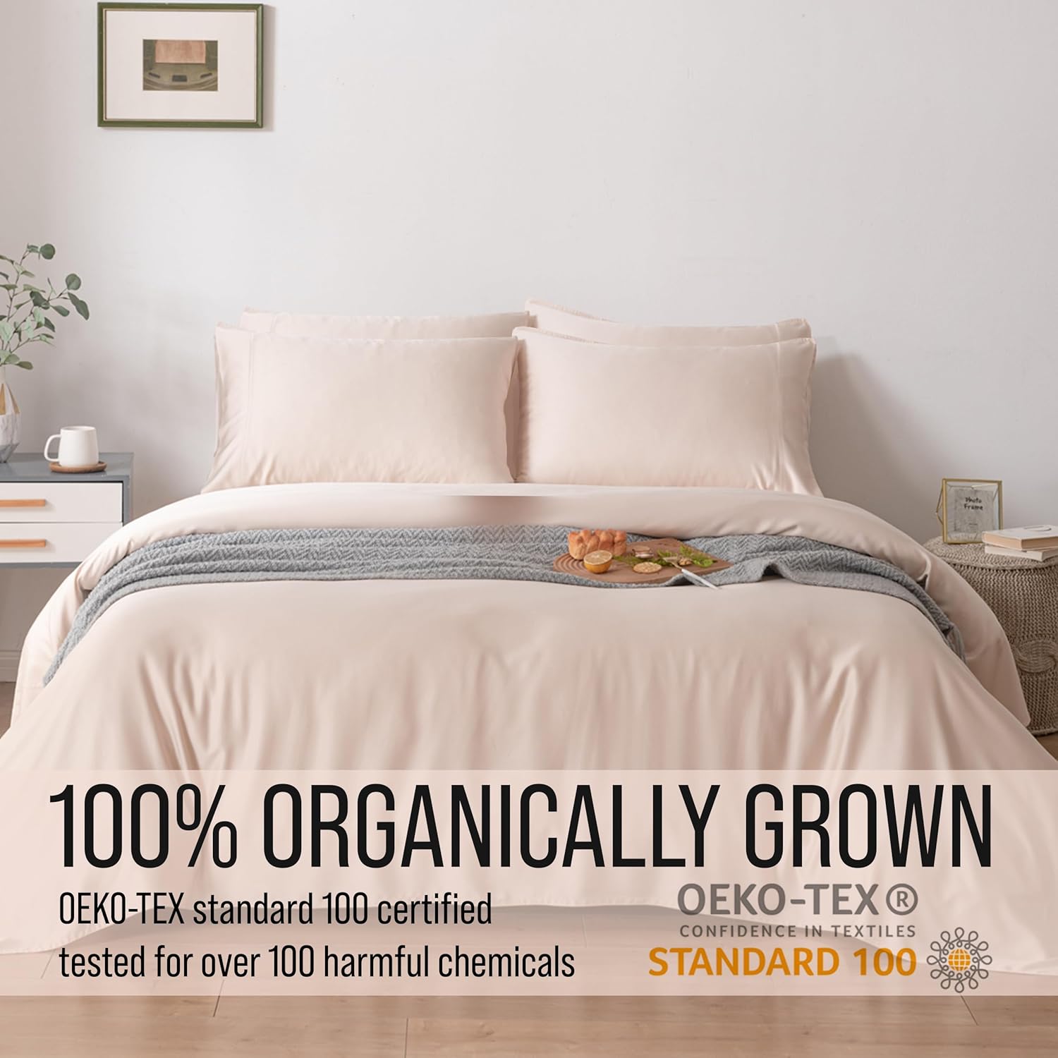 Bella Coterie 6 Piece Luxury Bamboo Viscose Split Top King Size Sheet Set | 34" Split for Adjustable Beds | 100% Organically Grown|…