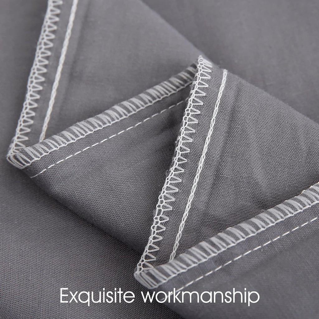 BestSeason Cotton Pillow Protectors/Cases Standard Size with Zipper 2 Pack Grey Color, Cooling & Breathable Bed Pillow Protectors Set of 2 P…