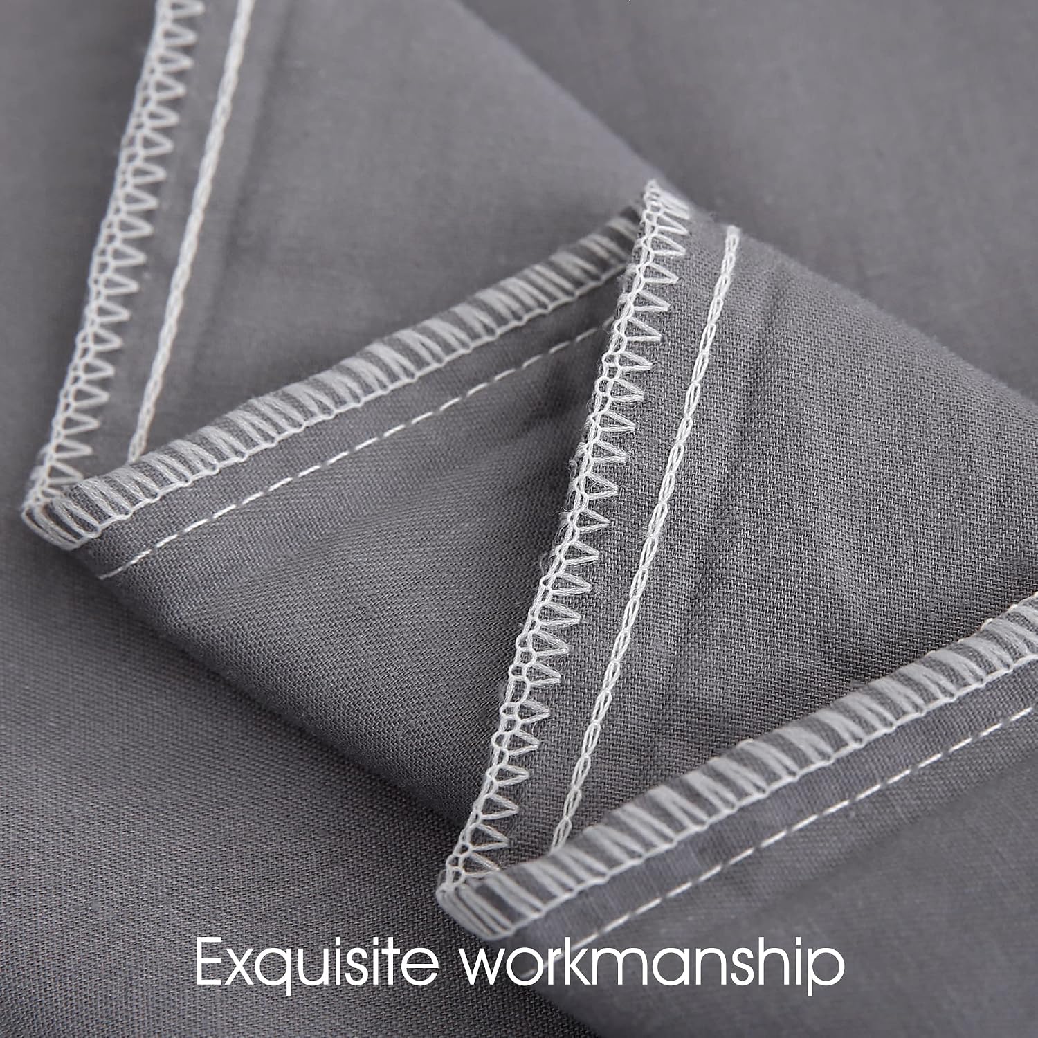 BestSeason Cotton Pillow Protectors/Cases Standard Size with Zipper 2 Pack Grey Color, Cooling & Breathable Bed Pillow Protectors Set of 2 P…