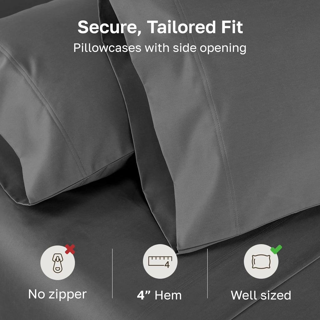 CaliforniaDesignDen Heirloom Soft, Smooth & Thick Certified 800 Thread Count 100% Cotton Sateen, 2 Pillow Cases Standard Size Fits Standard…