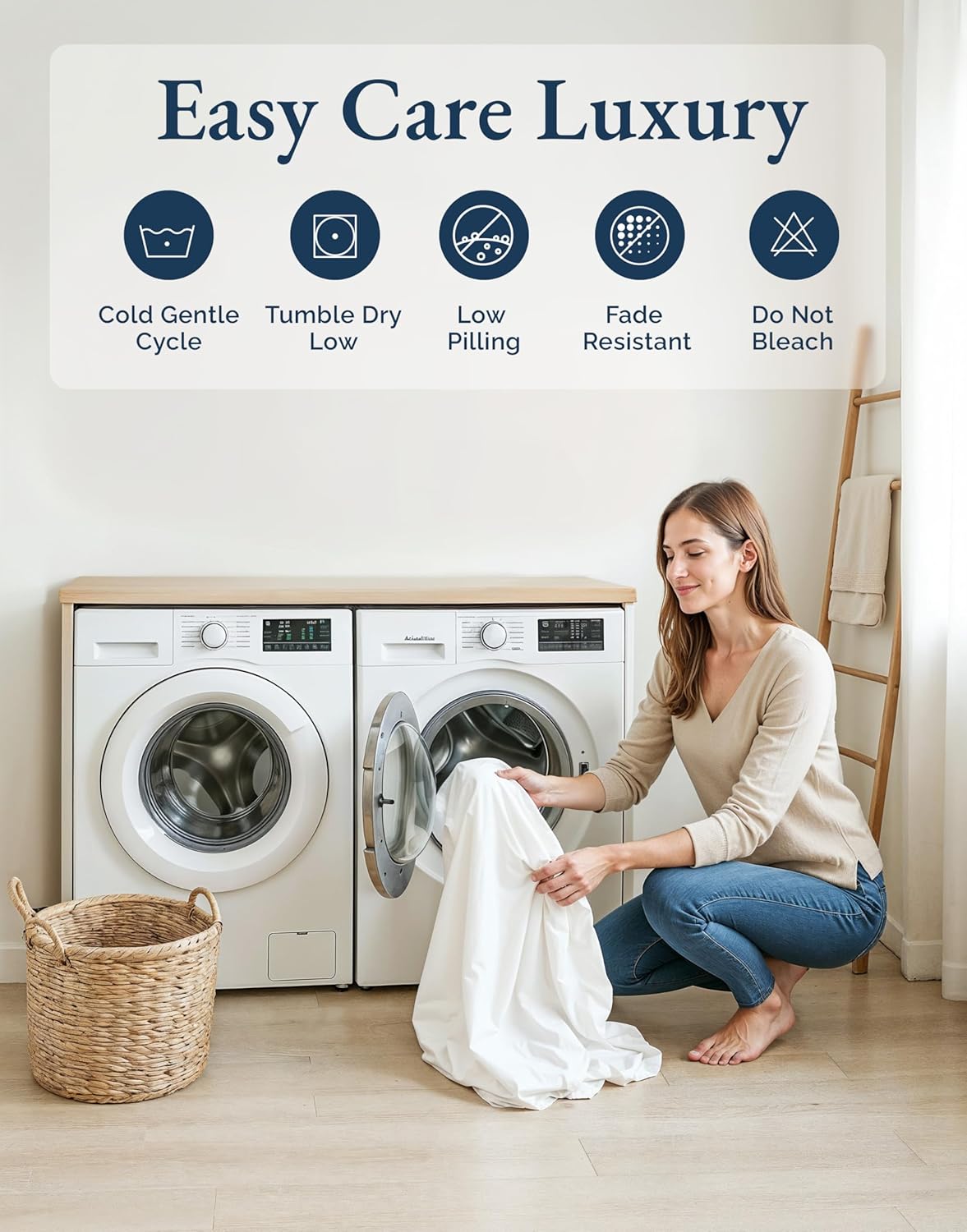 LaneLinen LANE LINEN 100% Organic Cotton Full Sheets Set 4-Piece Pure Percale Soft Bedding Breathable Fits Mattress Upto 15" Deep - French…