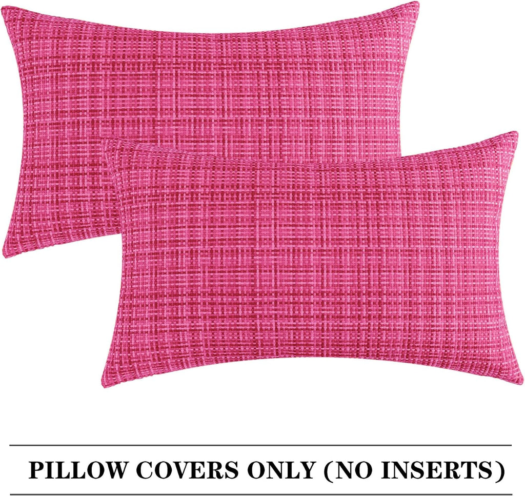 Kevin Textile Pack of 2 Valentines Decorative Outdoor Waterproof Pillow Covers Garden Cushion Sham Throw Pillowcase Shell for Patio Tent…