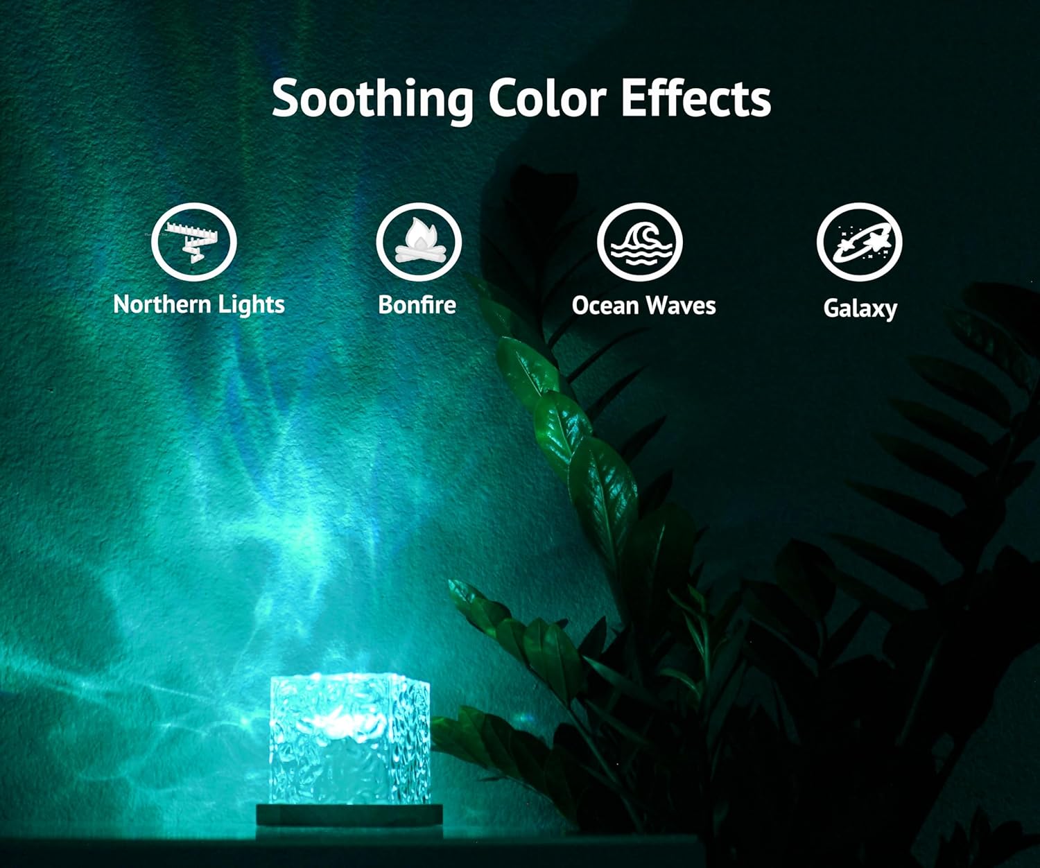 Ocean Wave Light Projector | Northern Lights Aurora & Crystal Ripple Lamp | Ocean Mood & Night Light with Remote, Multi-Mode Moving Waves…