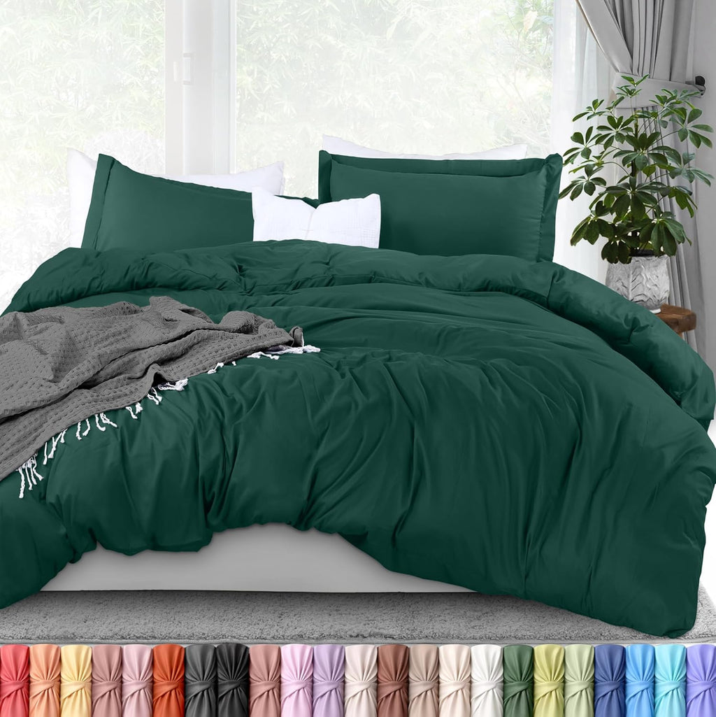 Utopia Bedding Duvet Cover King Size - 3 Piece with Zipper Closure - 1 Comforter Cover 104X90 Inches & 2 Pillow Shams 20X36 Inches…