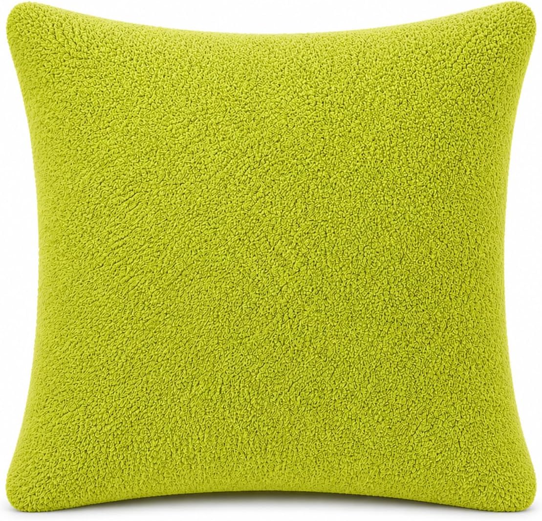 Reafort Sherpa Euro Sham Pillow Cover 26x26 Inch, Ultra Soft Plush Fluffy Decorative Throw Pillow Case with Hidden Zipper, Cozy Cushion Cov…