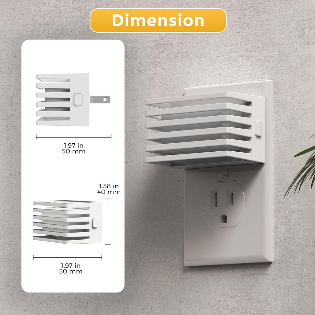 L LOHAS LED Night Lights Plug into Wall, 2 Pack Modern Night Light with Dusk to Dawn Sensor, Dimmable Plug in Night Light, Adjustable…