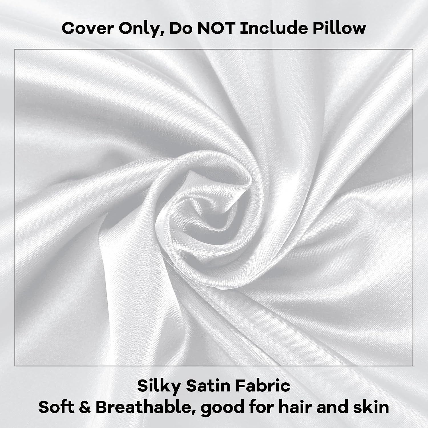 HOMBYS Satin Bed Wedge Pillow Cover Silky & Smooth Wedge Pillowcase 1 Pack 24x24x12.5, Soft & Breathable, Removable & Machine…