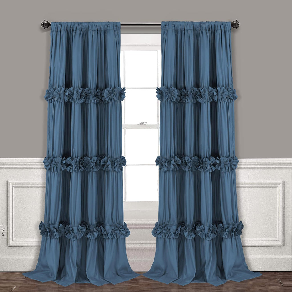 Homechoice Decor Thermal Insulated Blackout Window Curtains, 54" W x 84" L x 2 Panels, Boho Ruched Window Treatments with 3 Rows of…