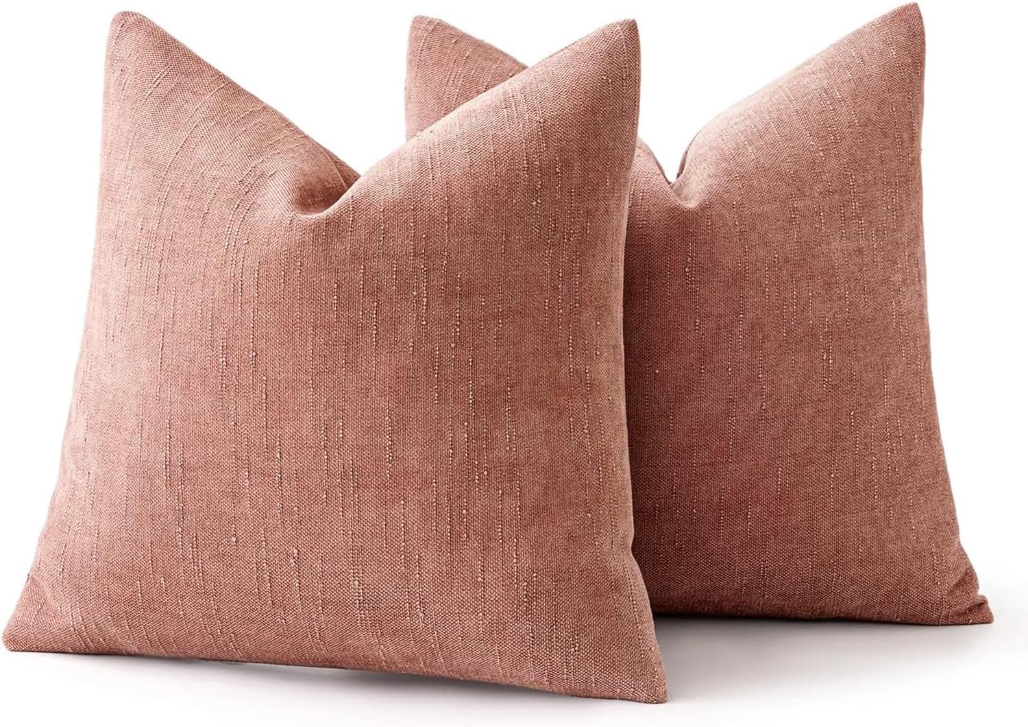 MIULEE Pack of 2 Decorative Throw Pillow Covers Soft Chenille Throw Pillows Solid Textured Cushion Covers for Spring Valentine's Day…
