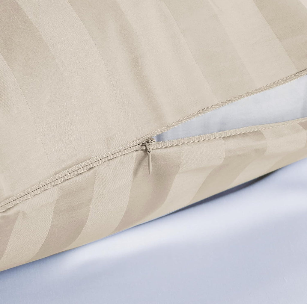 ShunjieHome 100% Egyptian Cotton Pillow Protectors Set of 4, 600 Thread Count King Size Bed Pillow Cases with Zipper, Sateen Weave Cooling…