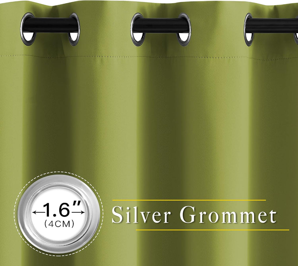 Nicetown Bedroom Sunlight Block Curtains - Triple Weave Microfiber Grommet Top Thermal Insulated Solid Light Blinds Panels/Drapes for Kid's…