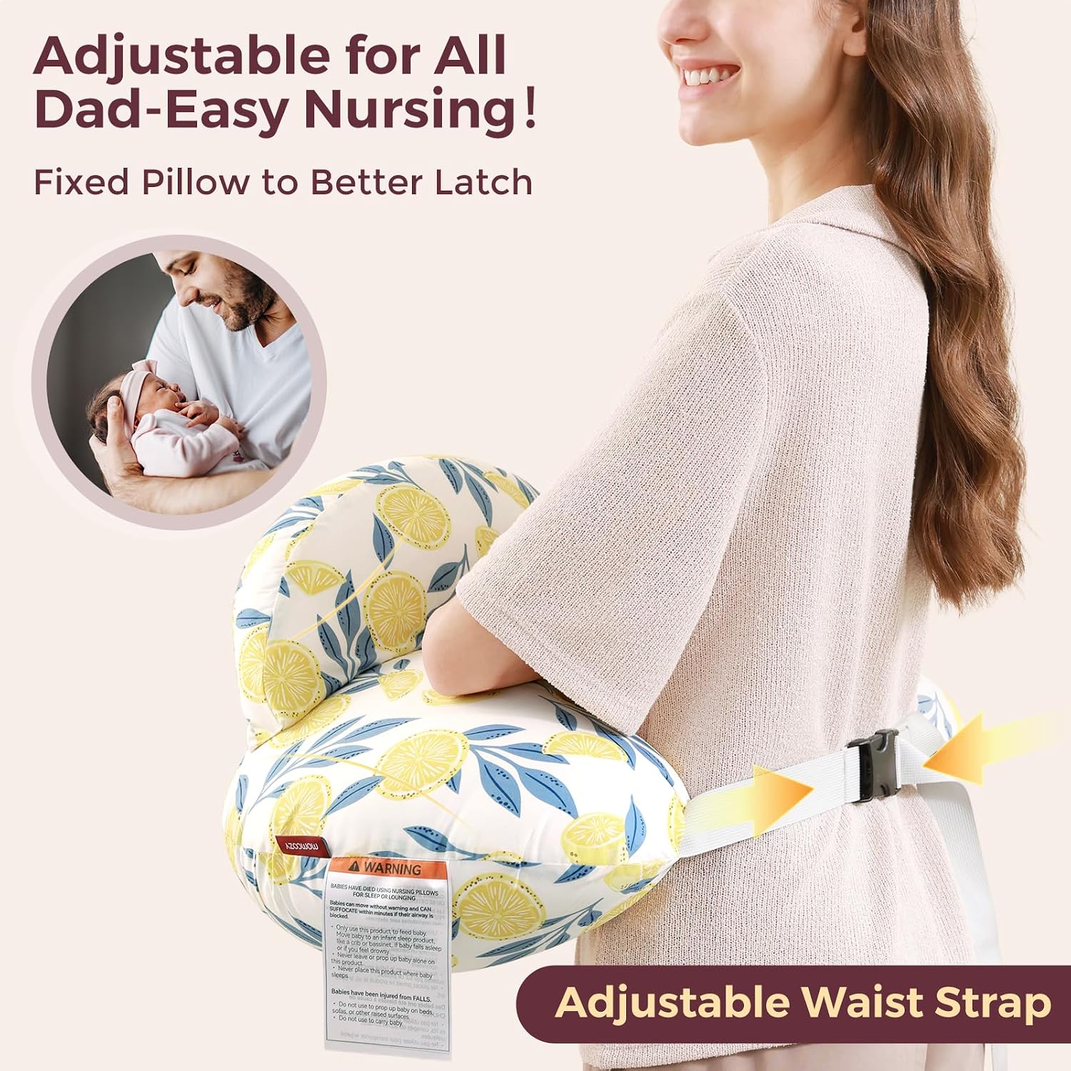Momcozy Innovative Safety Guard Nursing Pillow for Breastfeeding- Wider Feeding Pillows for More Support for Mom & Baby- Easier Nursing &…