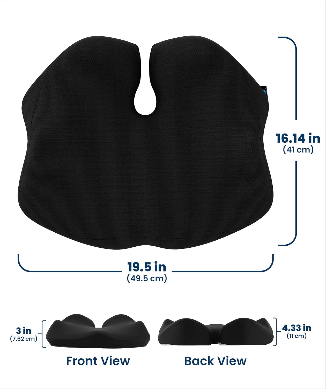 EverlastingComfort Elevate Series by Everlasting Comfort Memory Foam Seat Cushion for Office Chairs & Car - Ergonomic Desk Accessories - Cu…