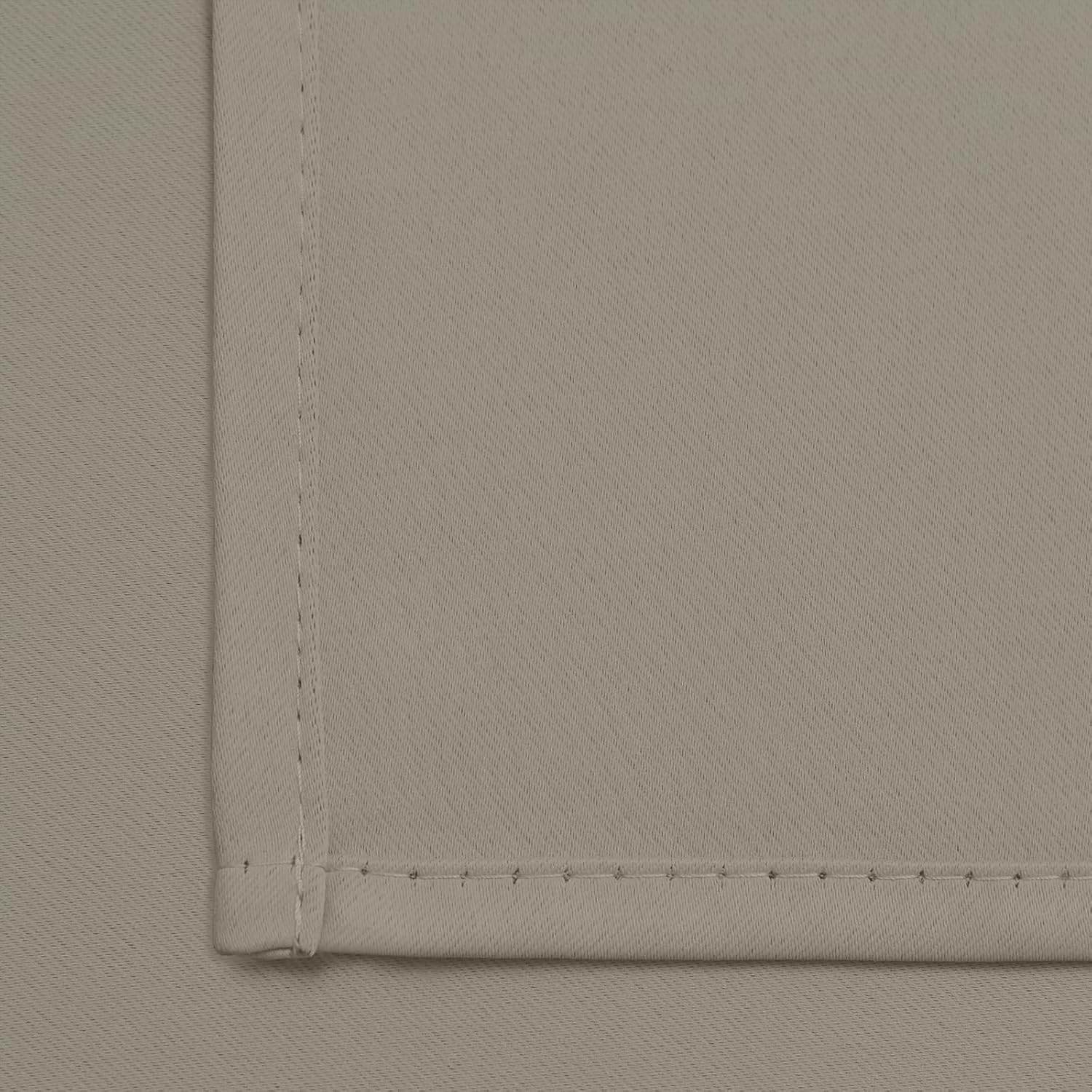 Yakamok Premium Room Darkening Thermal Insulated Curtains for Bedroom/Living Room - Classic Grommet Top (2 Panels, Taupe, 62 Inch by 84…
