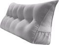Peachwell Handmade Headboard Pillow- Wedge Support Large Bolster Cushion Headboard Backrest Pillow with Two Large Side Pockets for Bed…
