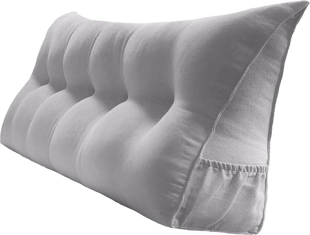 Peachwell Handmade Headboard Pillow-King Size Wedge Support Large Bolster Cushion Headboard Backrest Pillow for Bed Rest with Two Large…