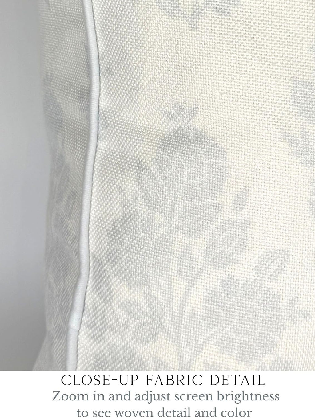 Jillien Harbor “The Patty” Floral Block Print Pillow Cover – Neutral Gray Decorative Throw Pillow Cover with White Background –…