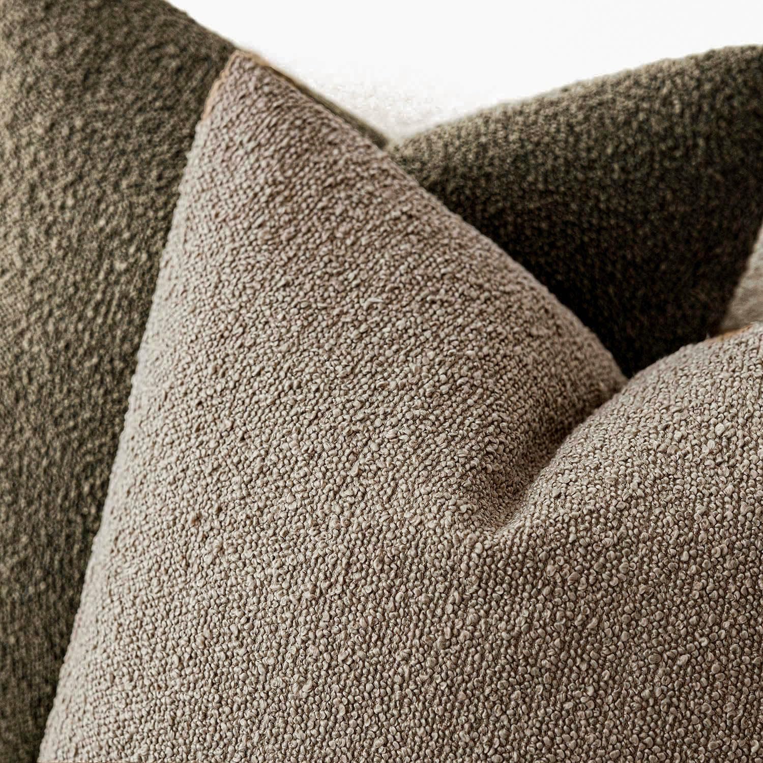 Foindtower Decorative Textured Boucle Throw Pillow Covers Accent Solid Pillow Cases Neutral Soft Cozy Couch Cushion Case for Chair Sofa…
