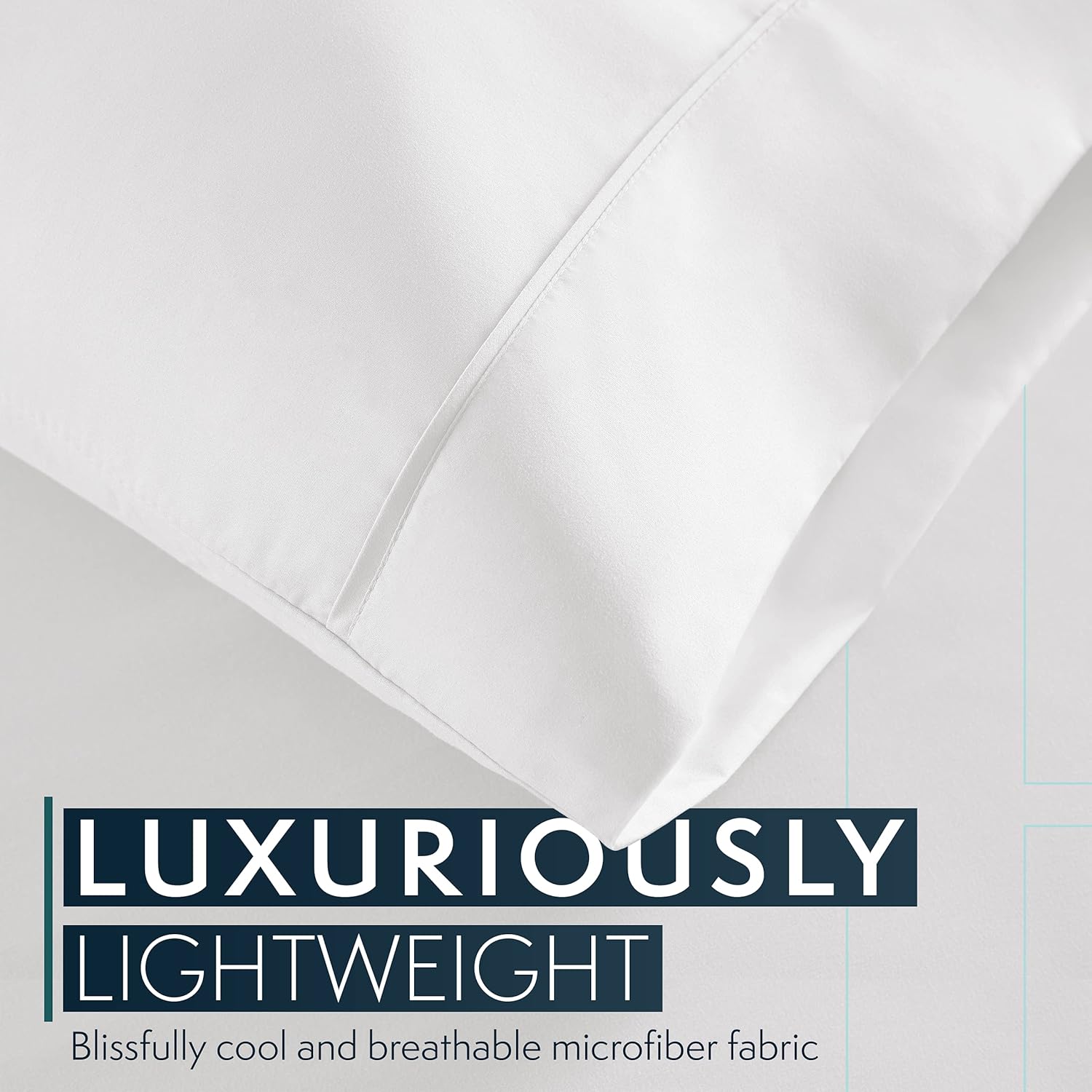 HCCollection HC Collection Pillow Cases Standard Size/Queen Size Set of 2- Microfiber, Extra Soft Pillowcases - easy maintenance &…