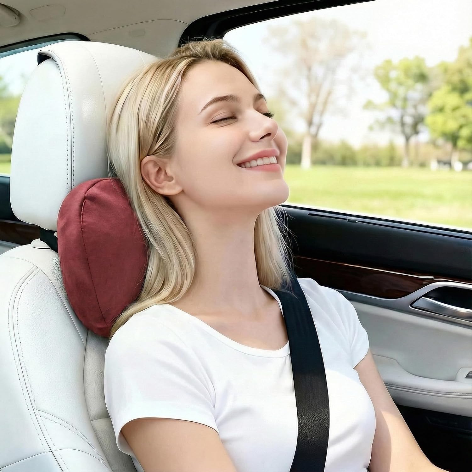 WELBRIT 2PCS Car Pillow for Car Neck Pillow for Driving Seat Neck Support Soft Cushion Back Support Head-Rests for Vehicle Sleeping…