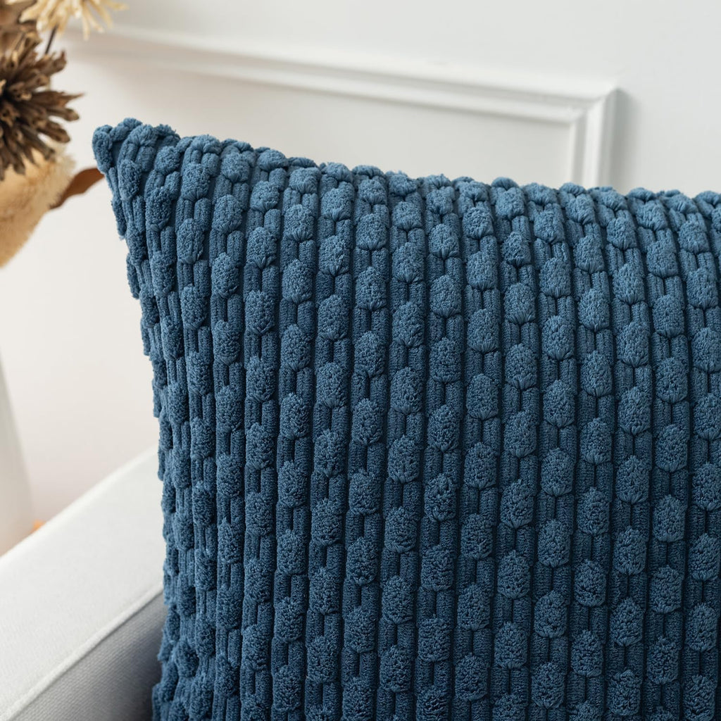 KevinTextile Kevin Textile 20x54 Inch Long Body Lumbar 1 Pack Boho Decorative Throw Pillow Cover Soft Striped Corduroy Rectangle Cushion Ca…