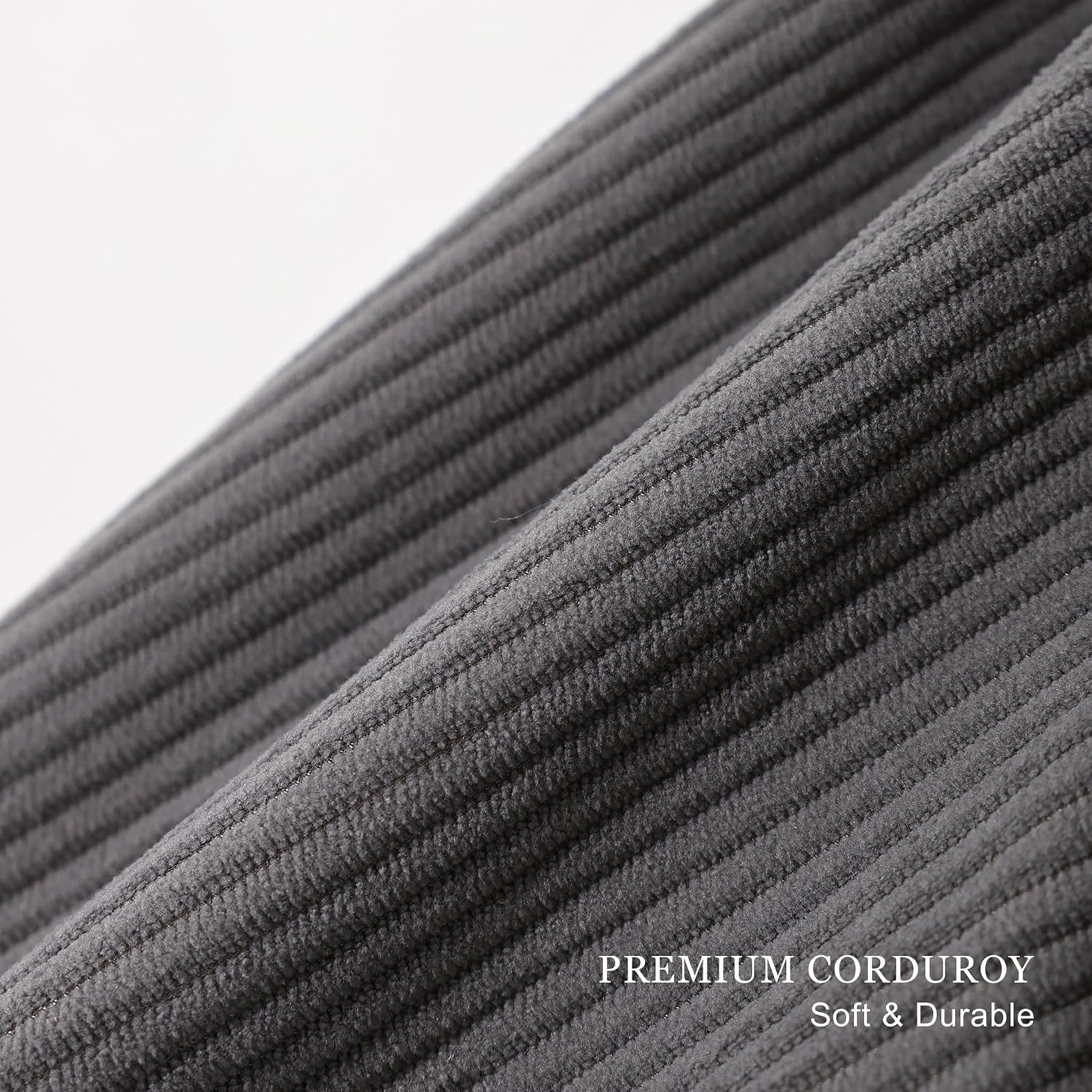 Pat. Pend. Corduroy Lumbar Support Backrest Pillow for Sitting & Reading, Ergonomic Triangle Cushion for Sofa, Armchair & Bed, Removable…
