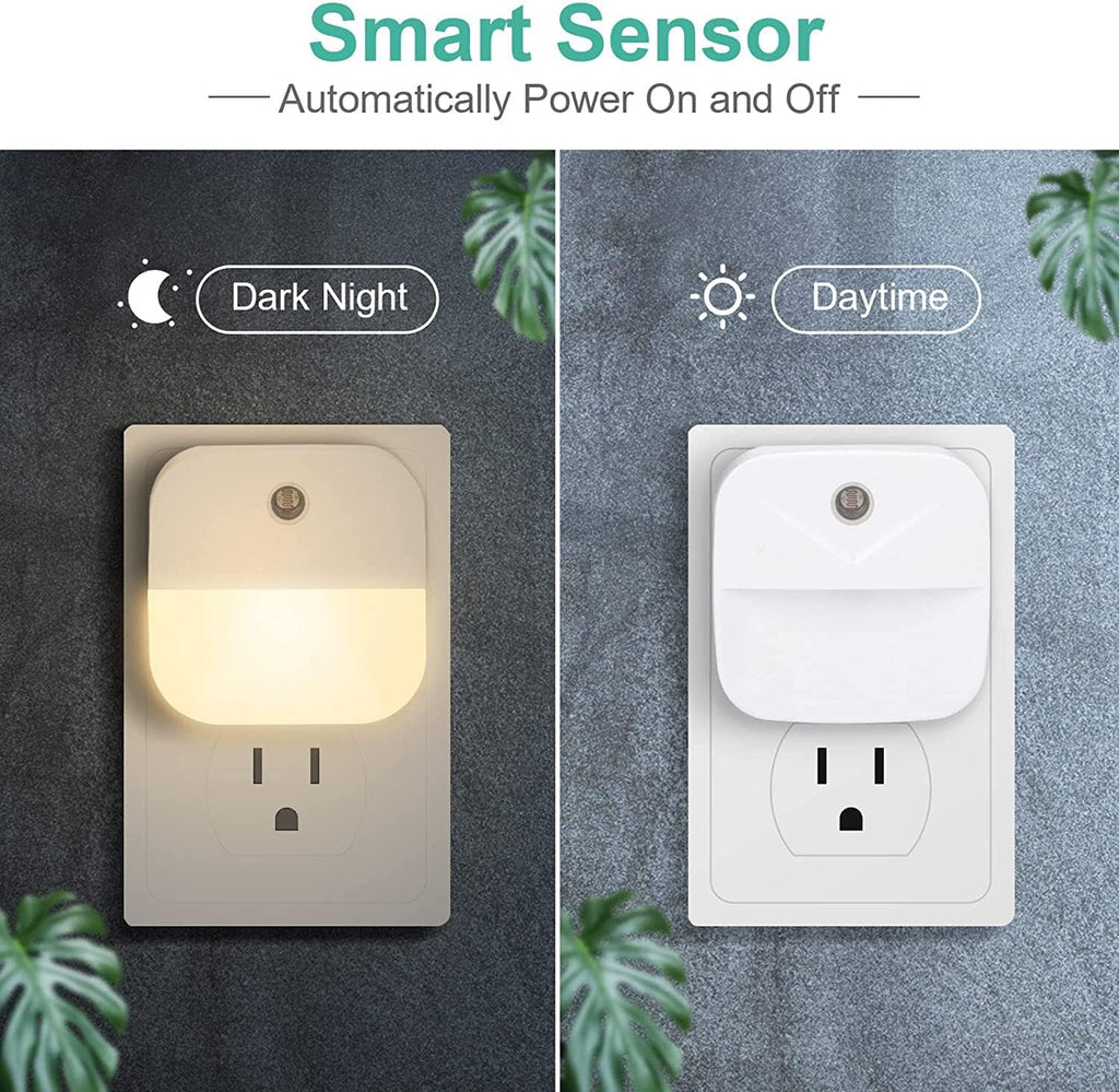6 Pack Night Light Plug in, LED Nightlights Smart Dusk to Dawn Sensor, Plug into Wall Nightlights Suitable for Bedroom, Bathroom…