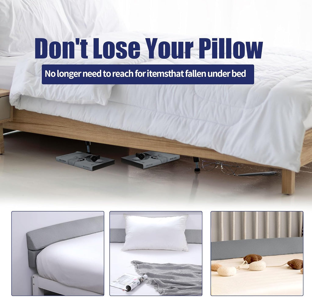 HOMBYS Wedge Pillow Headboard for Bed Gap, Foldable Wedge Gap Filler King Size, Matterss Gap Filler, Multi Functional Bed Crack Pillow, Fill…
