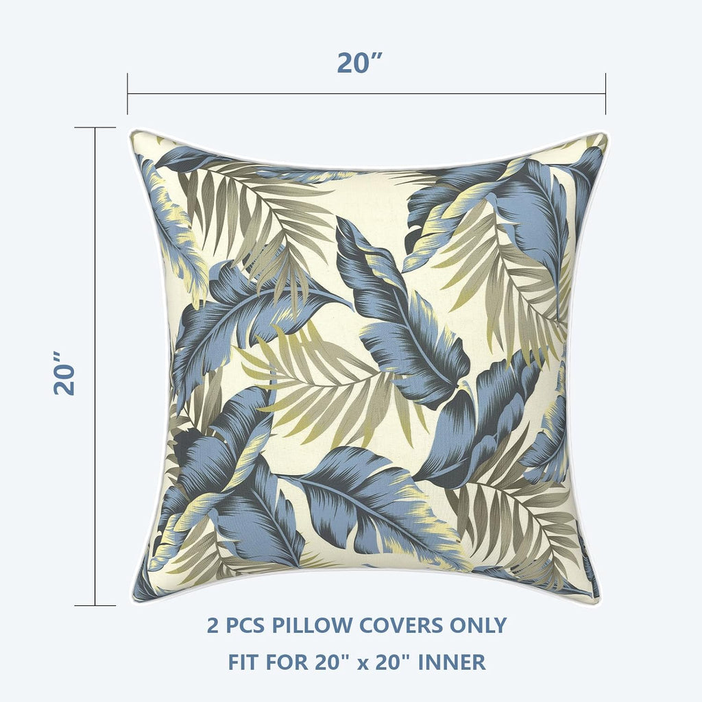 LVTXIII Outdoor/Indoor Pillow Covers, Patio Fade Resistant Throw Pillow Covers ONLY, Waterproof Farmhouse Accent Cushion Cases for Sofa…