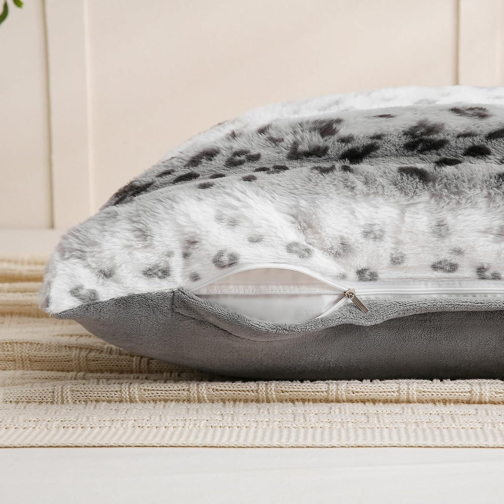 Chumerry Fuzzy Body Pillow Case Dark Gray Fluffy Shaggy Pillow Cover Ultra Soft Warm Rabbit Fur Decorative Body Pillow Cover Long Pillowcas…